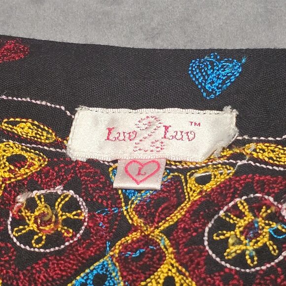 Luv 2 Luv Boho Long Sleeve Dress With Ties And Pockets, Size L - Picture 3 of 15